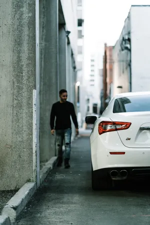 White Maserati G4 Wallpaper