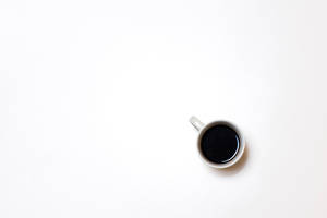White Minimalist Coffee Flat Lay Shot Wallpaper