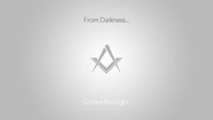 White Minimalist Masonic Logo Wallpaper