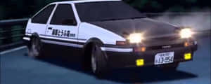 White Nissan 180 Sx Lights On Wallpaper