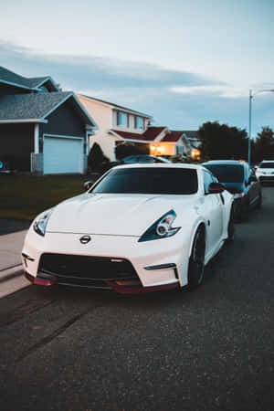 White Nissan 350z Iphone Wallpaper