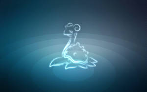 White Outline Lapras Wallpaper