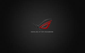 White Outlined Asus Rog Logo Wallpaper