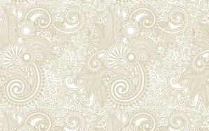 White Paisley Cool Pattern Wallpaper