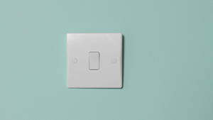White Plug Socket Slimline Switch Wallpaper