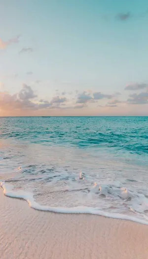 White Sand Beach Malibu Iphone Wallpaper