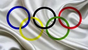 White Silk Olympics Logo Wallpaper