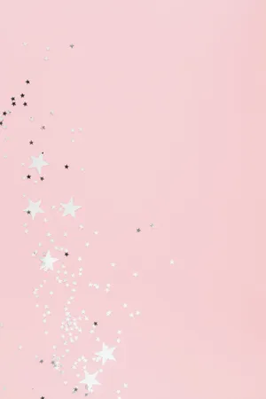 White Star In Pastel Pink Aesthetic Wallpaper