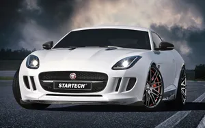 White Startech Jaguar Car Wallpaper