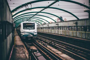 White Train Gloomy Day Wallpaper