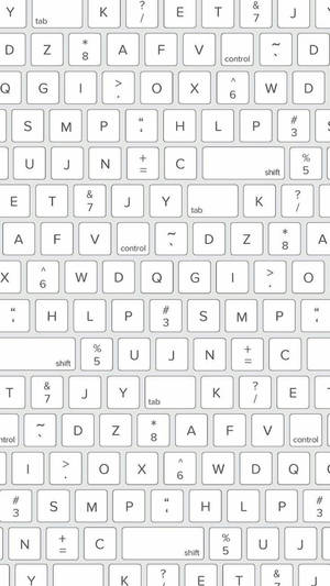 White Vertical Keyboard Aesthetic Wallpaper