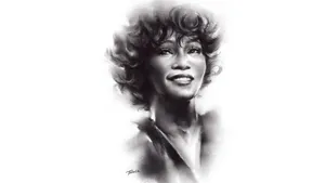 Whitney Houston Fan Art Drawing Wallpaper