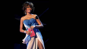 Whitney Houston In Pixie Hairstyle Wallpaper