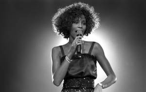 Whitney Houston In Strap Dress Wallpaper