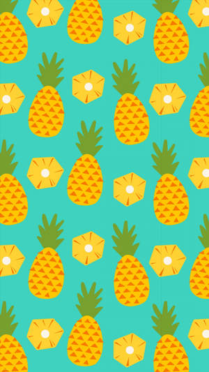 Whole And Sliced Pineapple Wallpaper