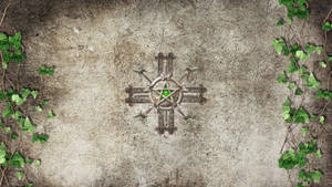 Wiccan Cross Emblem Wallpaper