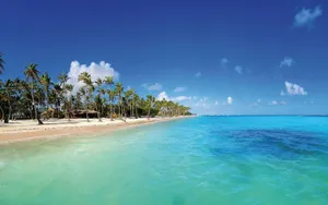 Wide Shot Dominican Republic Ocean Wallpaper