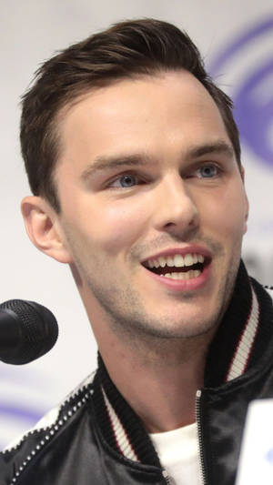 Wide Smile Of Nicholas Hoult Wallpaper