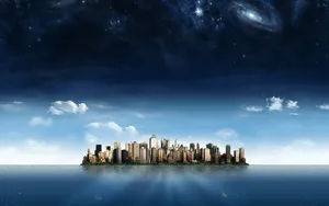 Wide View Island Wallpaper