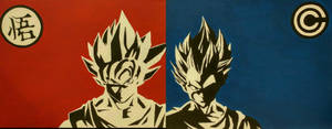 Widescreen Dbz Goku And Vegeta Wallpaper