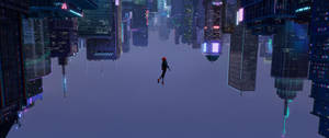 Widescreen Inverted Spider-man Spider-verse Wallpaper