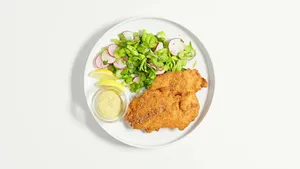 Wiener Schnitzel On White Platter Wallpaper