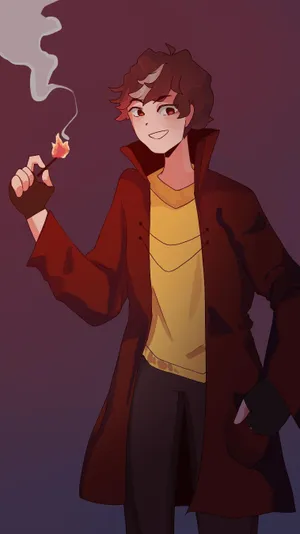 Wilbur Soot Matchstick Graphic Wallpaper