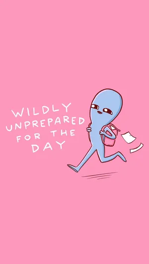 Wildly Unprepared Character Illustration Wallpaper