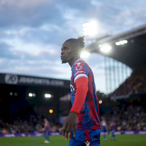 Wilfried Zaha In Football Stadium Wallpaper