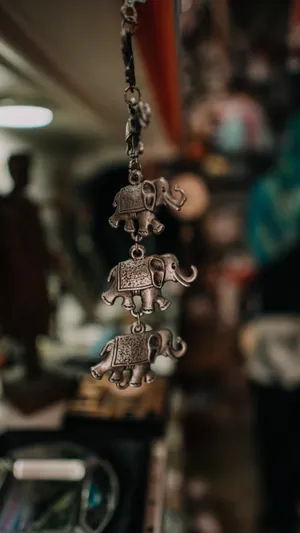 Wind Chime Elephant Wallpaper