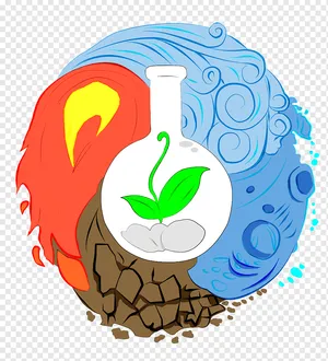 Wind Fire Water Earth Elements Vector Art Wallpaper