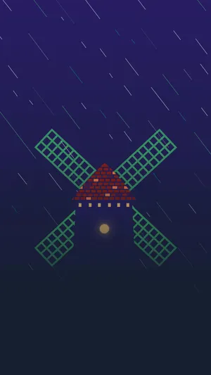 Windmill Minimalist Iphone Wallpaper