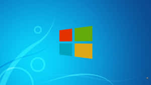 Windows 10 Logo On A Blue Background Wallpaper