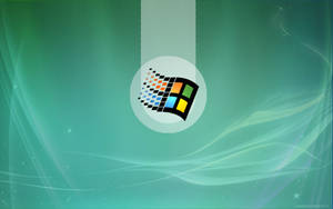 Windows 95 Logo In Green Graphic Wallpaper
