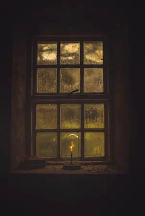 Windows And Candles Wallpaper