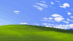Windows Xp Bliss 8-bit Art Wallpaper