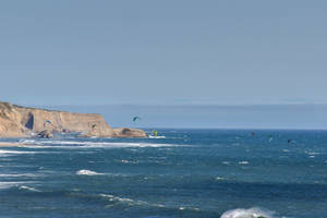 Windsurfing Blue Ocean Wallpaper