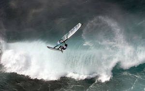 Windsurfing Ocean Wave Wallpaper