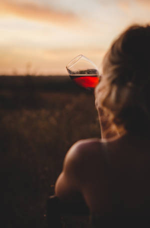 Wine During Sunset Wallpaper