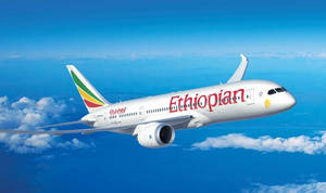 Winging Ethiopian Airlines Airplane Wallpaper