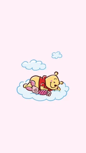 Winnie The Pooh Aesthetic With Cozy Clouds Wallpaper