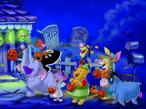 Winnie The Pooh Cute Disney Halloween Wallpaper