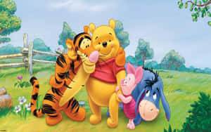 Winnie The Pooh Enjoying The Spring Outdoors Wallpaper
