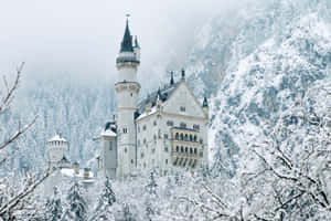 Winter Castle Hd Desktop Wallpaper