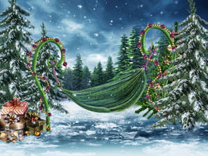 Winter Christmas Hammock Wallpaper