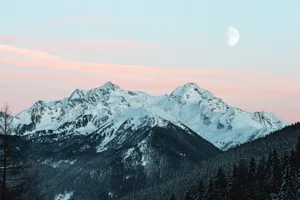 Winter Moon For Laptop Wallpaper