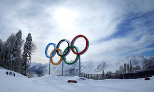 Winter Olympics Rings At Sochi Wallpaper