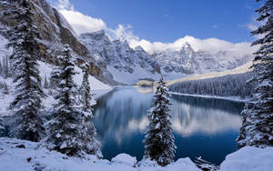 Winter Scenic Mountains Wallpaper