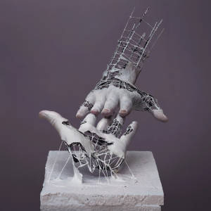 Wire Hand Sculpture Wallpaper