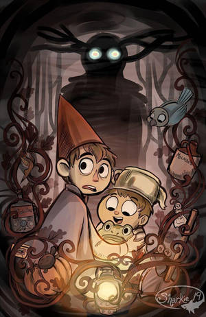 Wirt Hugging Greg Over The Garden Wall Wallpaper